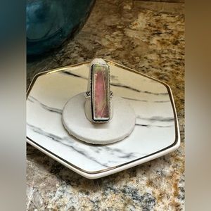 Silver Rainbow Gemstone Ring